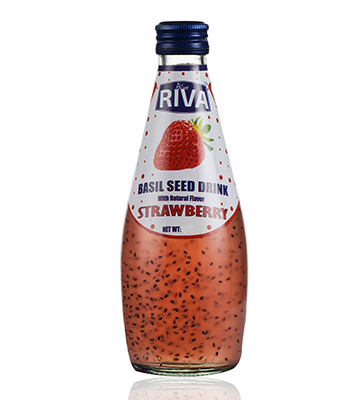 Blue Riva Basil Seed Drink Strawberry Flavour