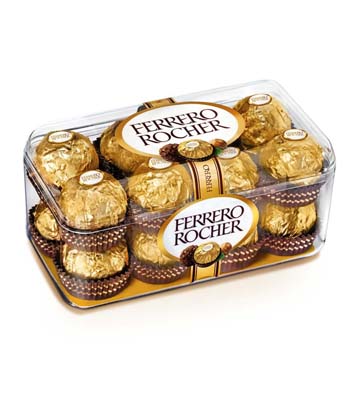 Ferrero Rocher – Chocolate (16 pcs), 200 gm Box