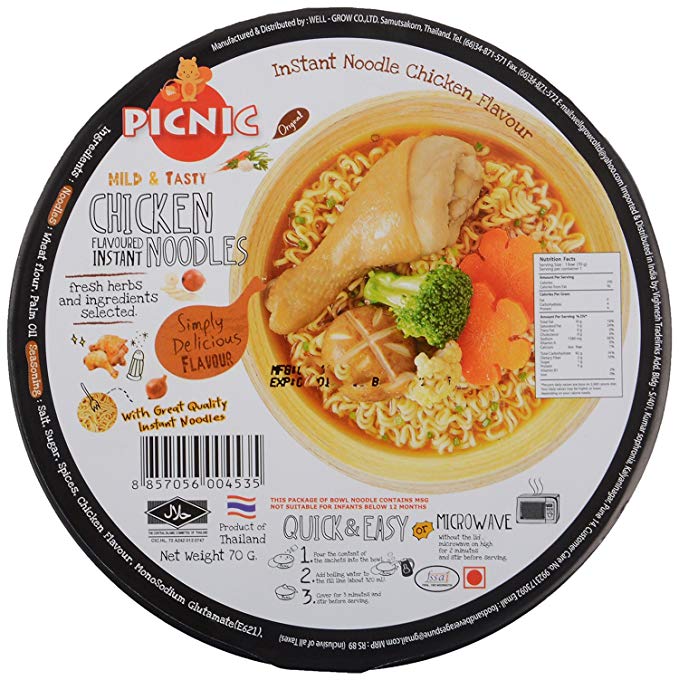 Picnic Bowl Noodle Chicken Flavor 70gms