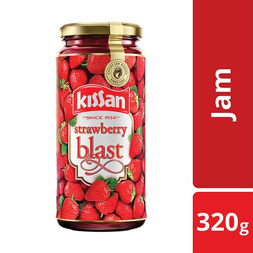 Kissan Jam – Strawberry Blast, 320 gm Bottle