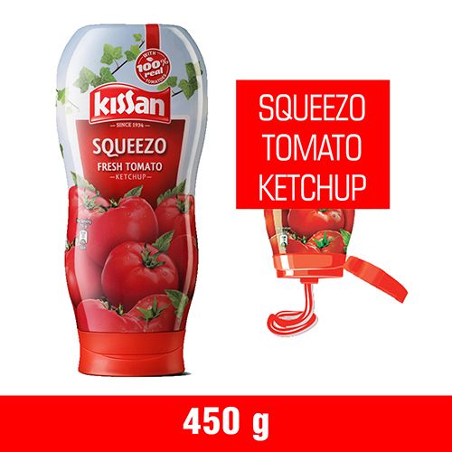 Kissan Ketchup – Squeezo, Fresh Tomato, 450 gm Bottle