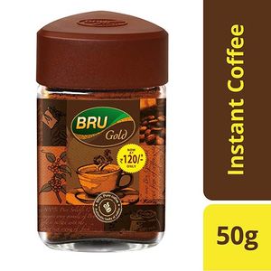 Bru Instant Coffee – Gold, 50 gm Bottle