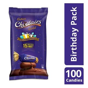 Cadbury Choclairs Gold Birthday Pack, 550 gm 100 Candies