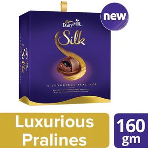 Cadbury Dairy Milk Silk Chocolate Pralines Collection, 160 gm 16 Units Gift Pack