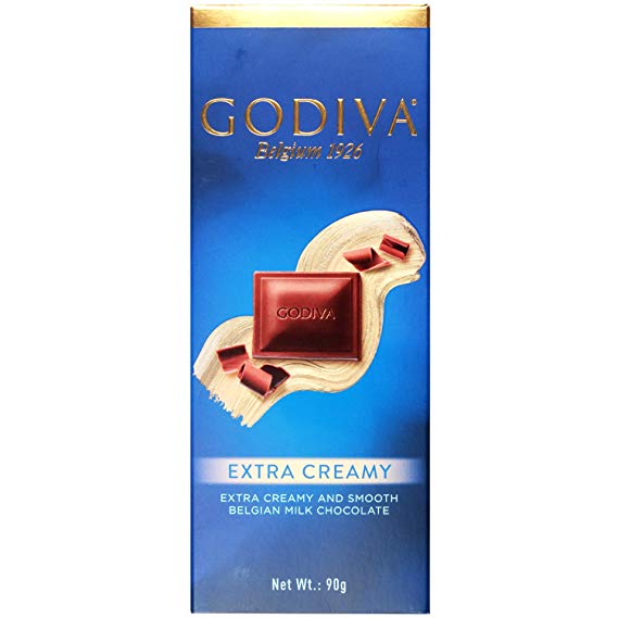 Godiva Extra Creamy & Smooth Belgian Milk Chocolate Bar, 90g
