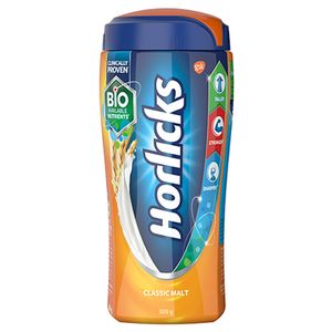 Horlicks Health & Nutrition Drink – Classic Malt, 500 gm Jar