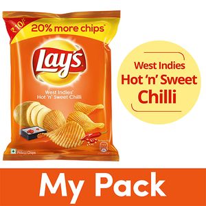 Lays Potato Chips – Hot n Sweet Chilli, 25 gm Pouch
