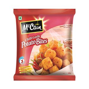 McCain Potato Bites – Chilli Garlic, 420 gm Pouch