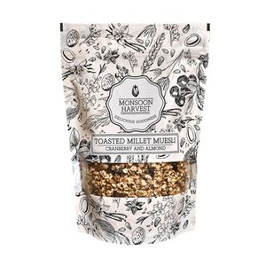 Monsoon Harvest Toasted Millet Muesli – Cranberry And Almond, 250 gm
