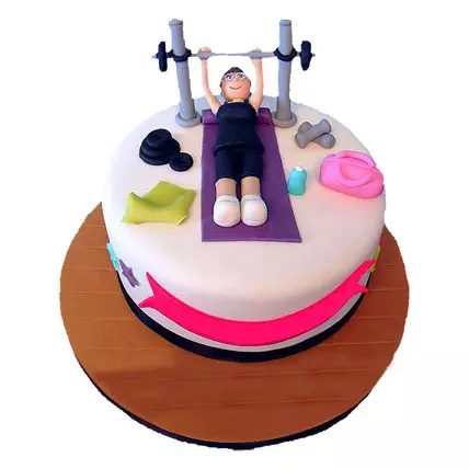 Gym Cake 2kg Eggless Vanilla