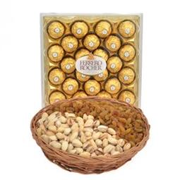 Pista & Raisins (250gm+250gm) 24 Pcs Ferrero rocher