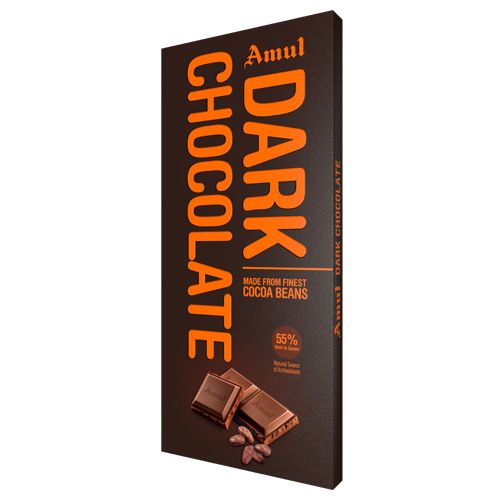Amul Dark Chocolate- 55% Rich In Cocoa