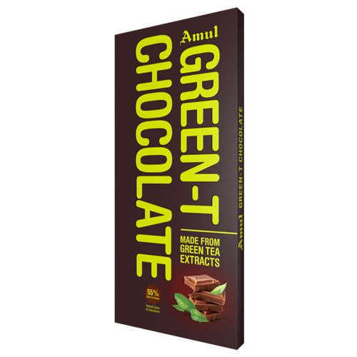 Amul Green – T Chocolate – Goodness Of Dark Cocoa With Extracts Of Green Tea