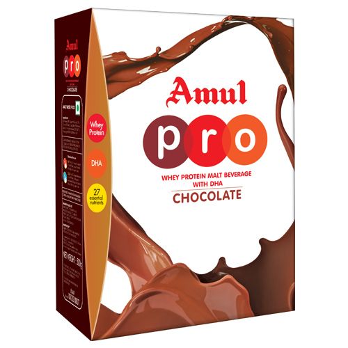 Amul Pro Whey Protein – Malt Beverage Health Drink With Dha – Chocolate, 500 gm Carton