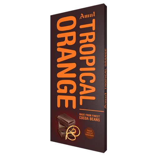 Amul Tropical Orange- Dark Chocolate Infused With Orange Extracts From Netherlands