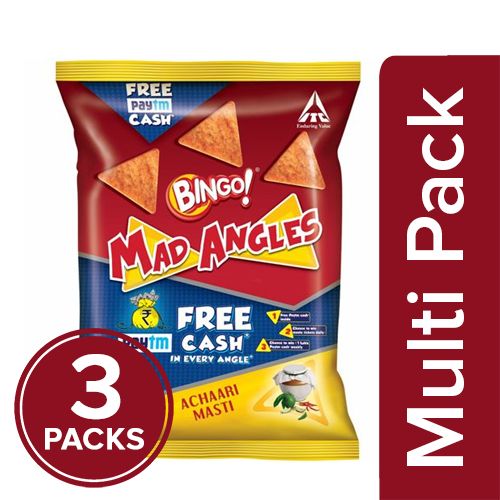 Bingo Mad Angles – Achaari Masti, 3×90 gm ( Multipack )