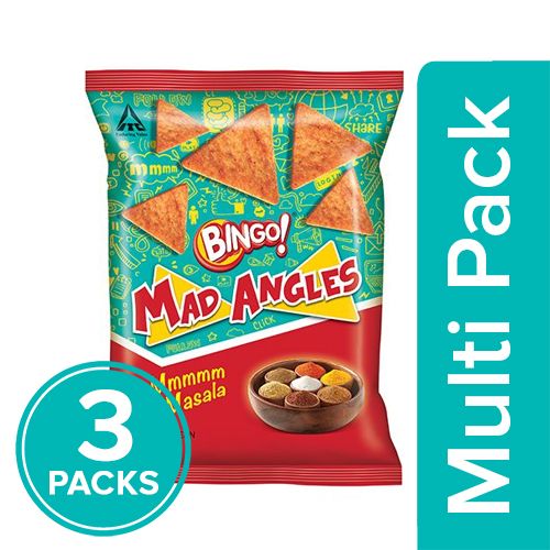 Bingo Mad Angles – Masala Madness, 3×90 gm ( Multipack )