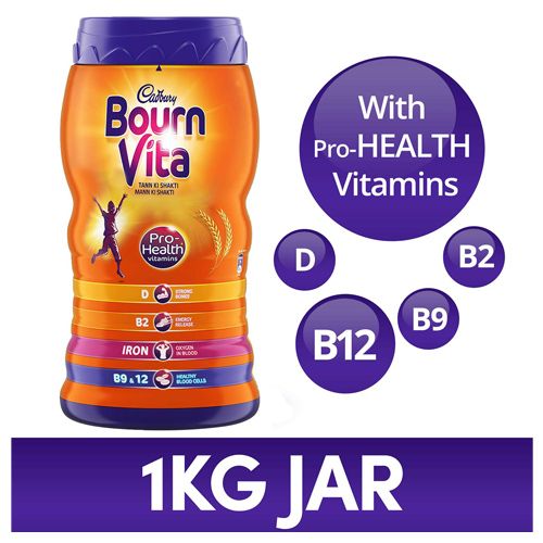 Cadbury Bournvita – Chocolate Health Drink, 1 kg Jar