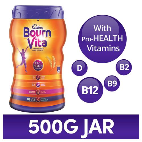 Cadbury Bournvita – Chocolate Health Drink, 500 gm Jar