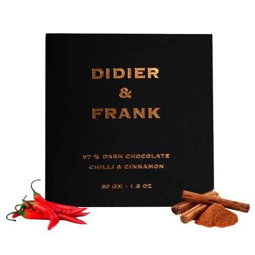 Didier & Frank 57% Dark – Chocolate, with Red Chilli & Cinnamon