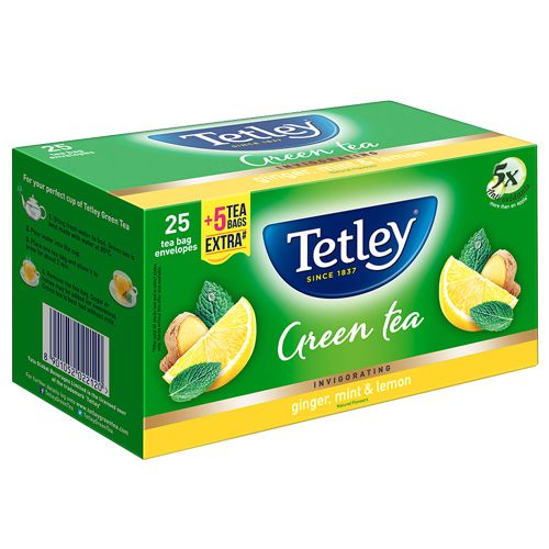 Tetley Green Tea – Ginger Mint Lemon