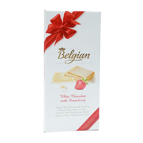 The Belgian Bar White Chocolate – with Strawberry