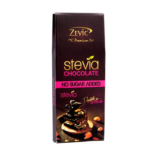 Zevic Premium Stevia Chocolate – Roasted Almonds