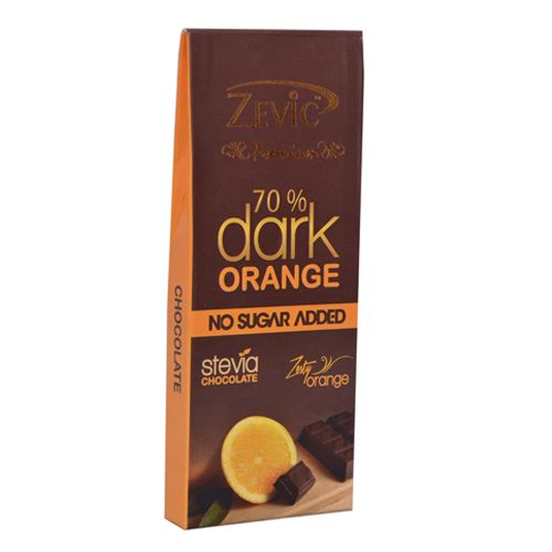 Zevic Premium Zesty Orange With Stevia – 70% Dark Chocolate