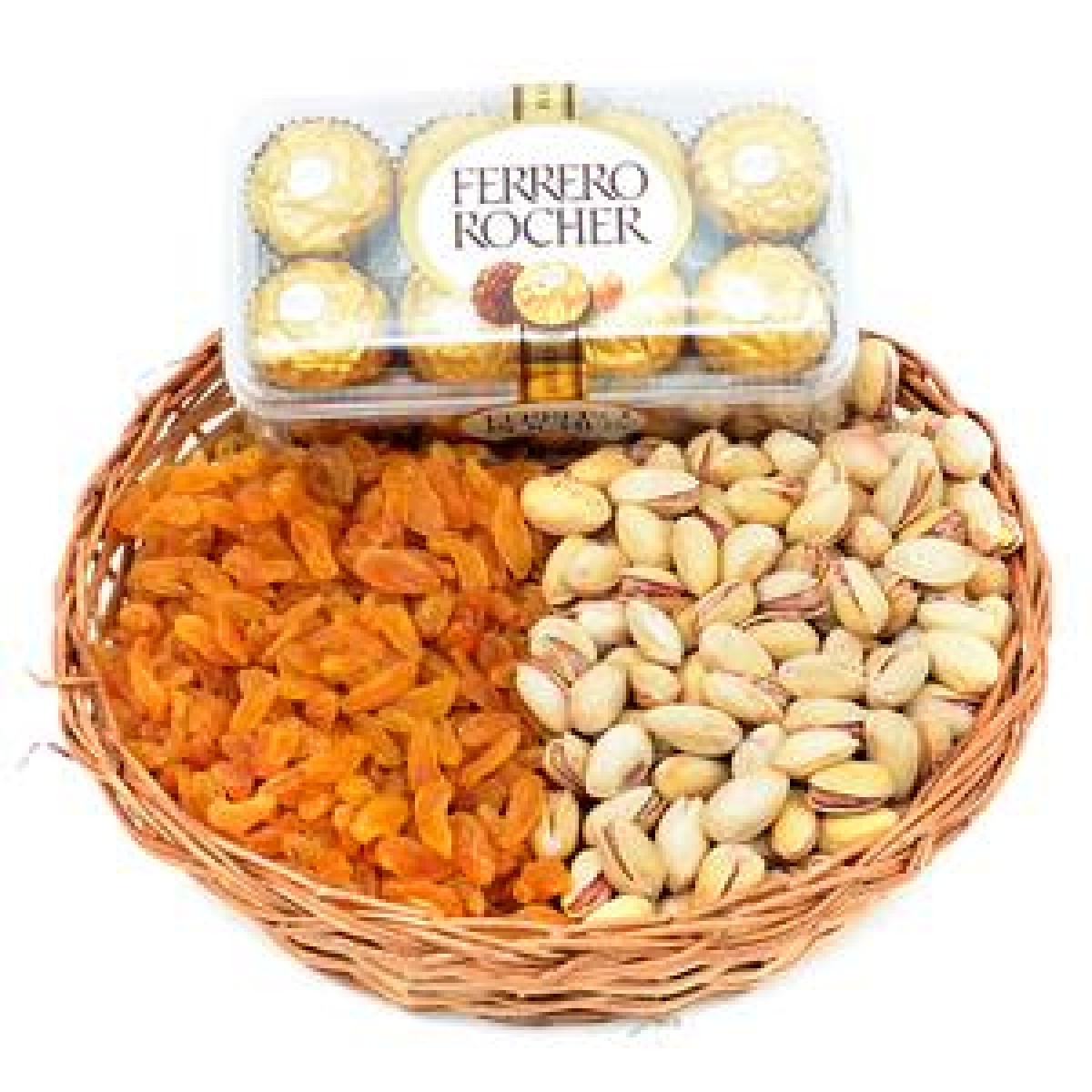 16 pcs Ferrero Rocher and Dry Fruits Basket